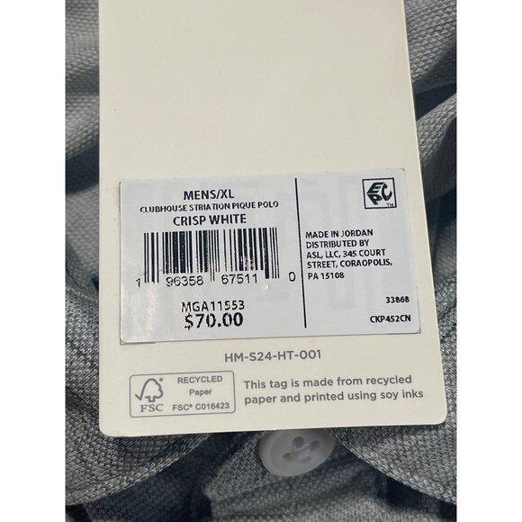 Walter Hagen Perfect 11 Clubhouse Triation Pique Golf Polo Shirt Mens XL Gray - Picture 8 of 10